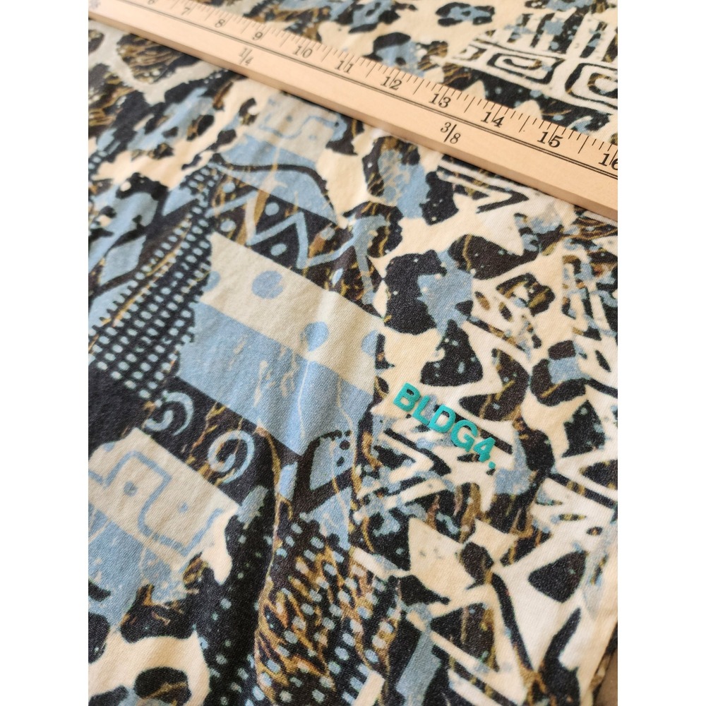 BLDG4‎ Designer Mens Size Medium Abstract All Over Print Tee Shirt - Picture 7 of 9
